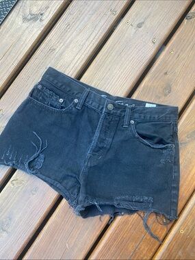 Free People Black mid rise shorts